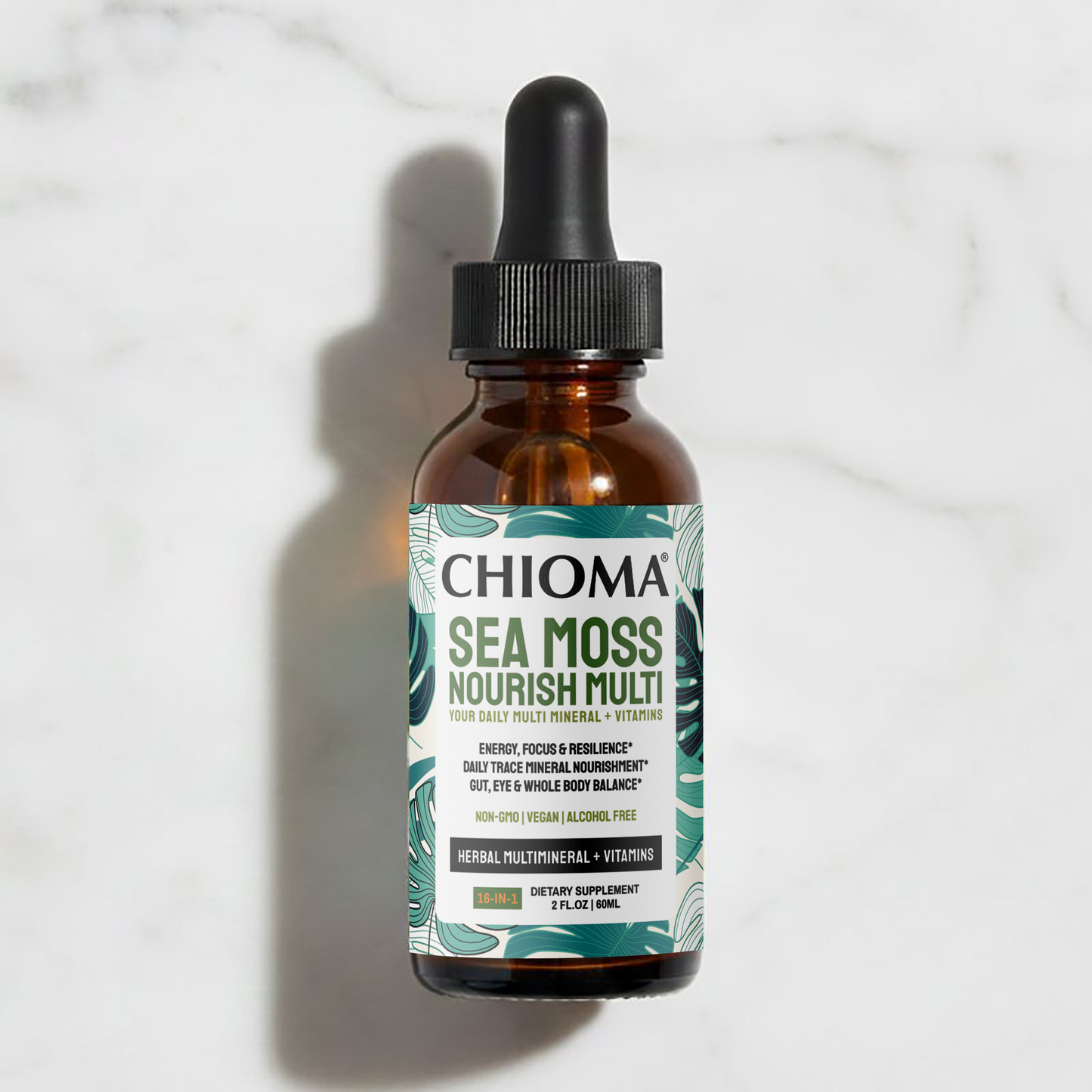 Sea Moss Nourish Herbal Mineral Multi -16-In-1 Herbal Drops