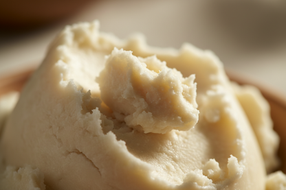 generate an image of raw shea butter up close